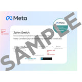 Meta Certified Digital Marketing Associate Sample Certificate